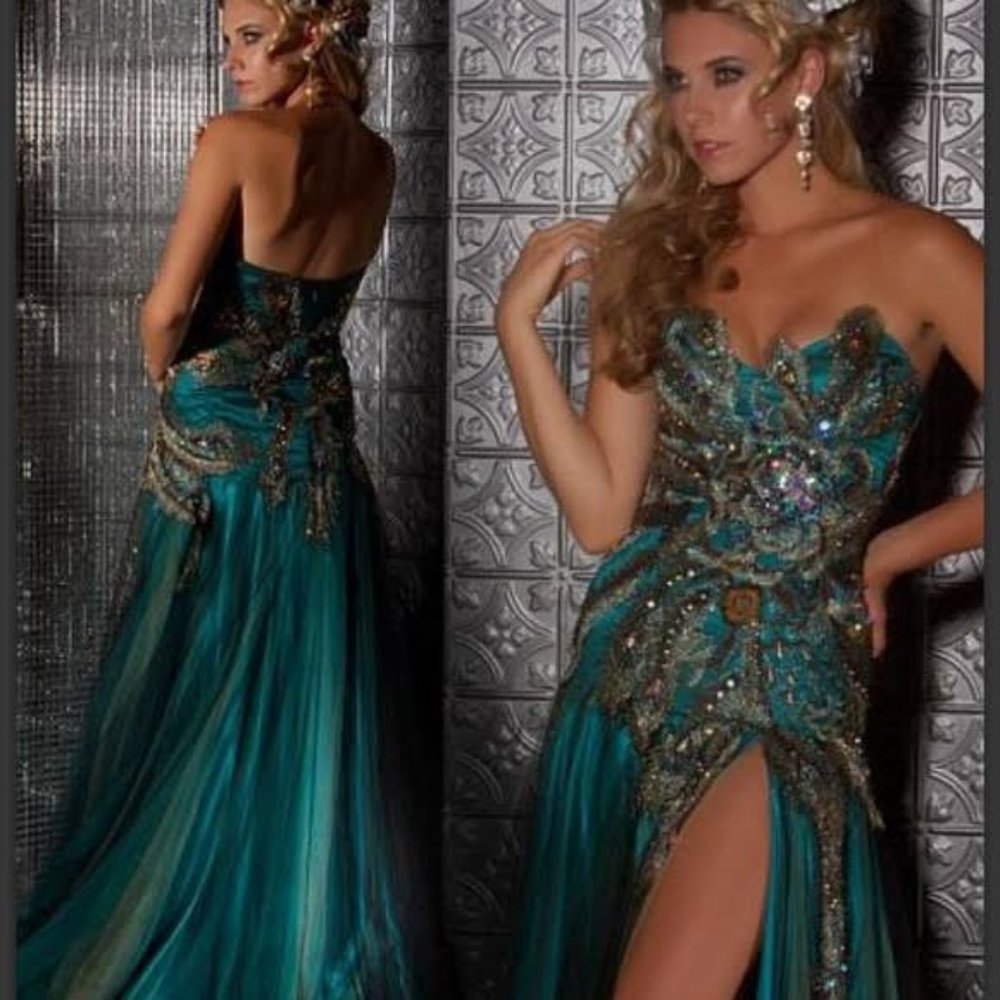 MacDugal Formal with Peacock Appliques